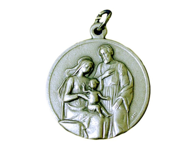 Medallón Sagrada Familia 3cm  fundicion