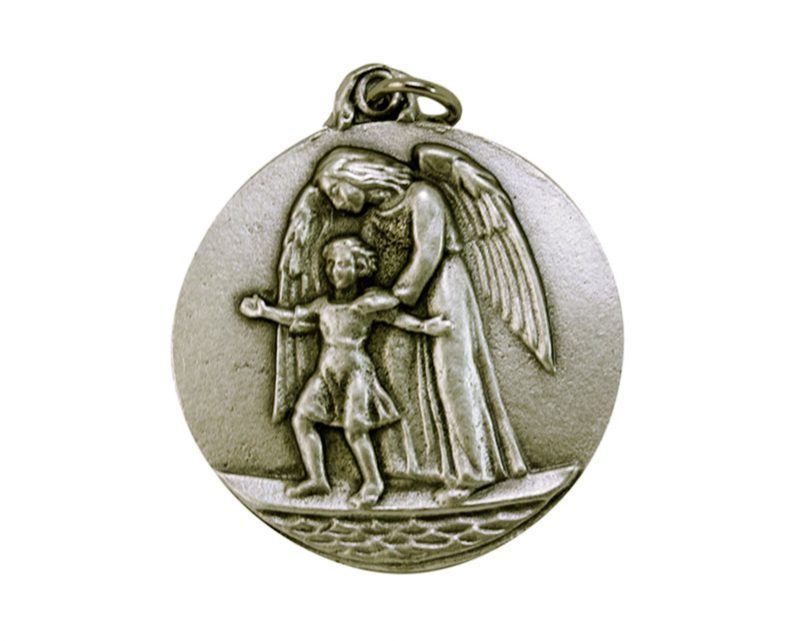 Medallón Ángel de la Guarda 4cm  fundicion