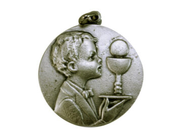 Medallón comunión varón 4,3cm  fundicion