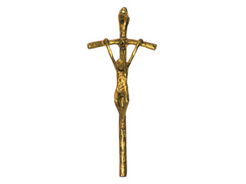 Crucifijo de pared  Cruz papal bronce 20x9cm