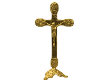 Crucifijo con base  Cruz de bronce 26cm