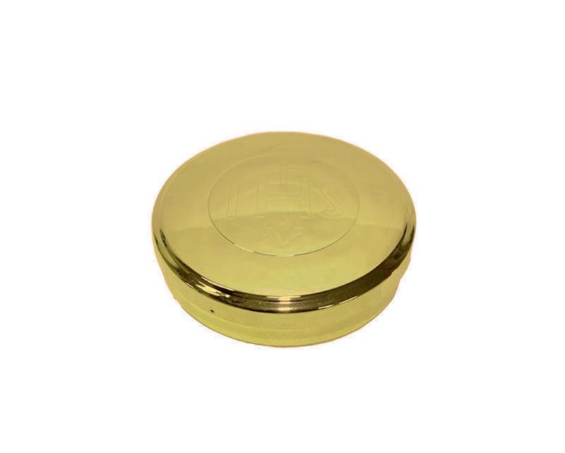 Teca grande c/baño de oro 2x8cm (p/aprox. 20 hostias)