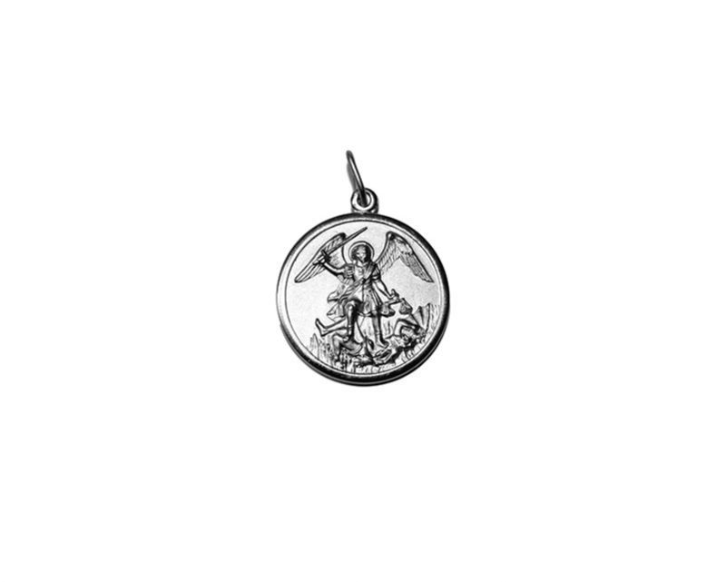 San Miguel Arcángel. 22mm Medalla de alpaca
