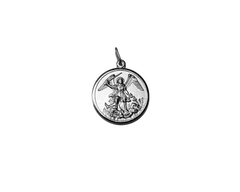 San Miguel Arcángel. 33mm Medalla de alpaca