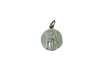 Santa Teresa de Avila redonda Medalla italiana plateada 18mm