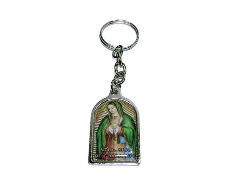 Virgen de Guadalupe Llavero capilla color