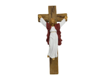 Estatua PVC Cristo Redentor con cruz 15cm - frente