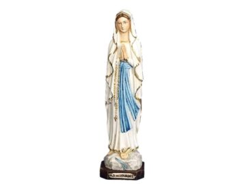 Estatua resina italiana de la Virgen de Lourdes de 20cm de alto