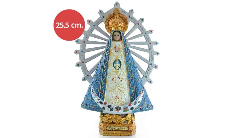 Estatua resina Virgen de Lujan 25.5cm