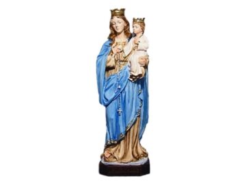Estatua resina italiana de la Virgen del Rosario de 30cm de alto
