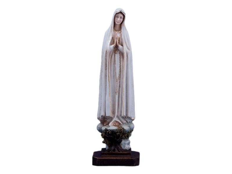 Estatua resina italiana de la Virgen de Fatima de 26cm de alto