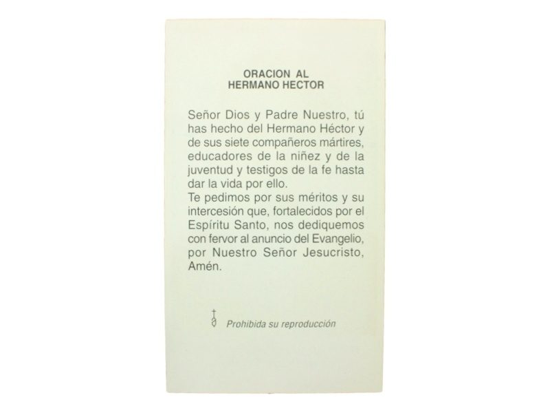 Estampita Hector Valdivieso Saez oracion