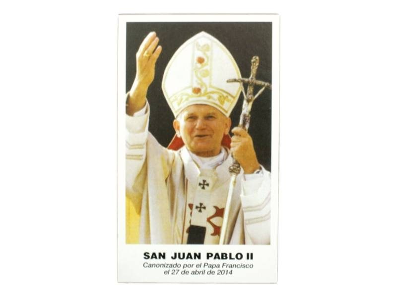 Estampita San Juan Pablo II 2do frente