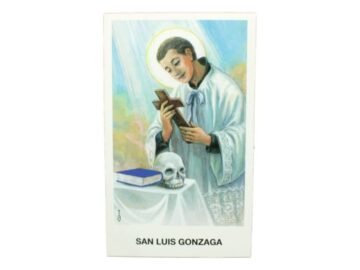 Estampita San Luis Gonzaga frente