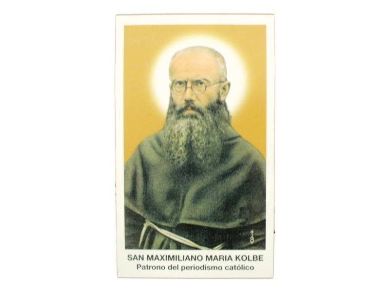 Estampita Maximiliano Kolbe frente