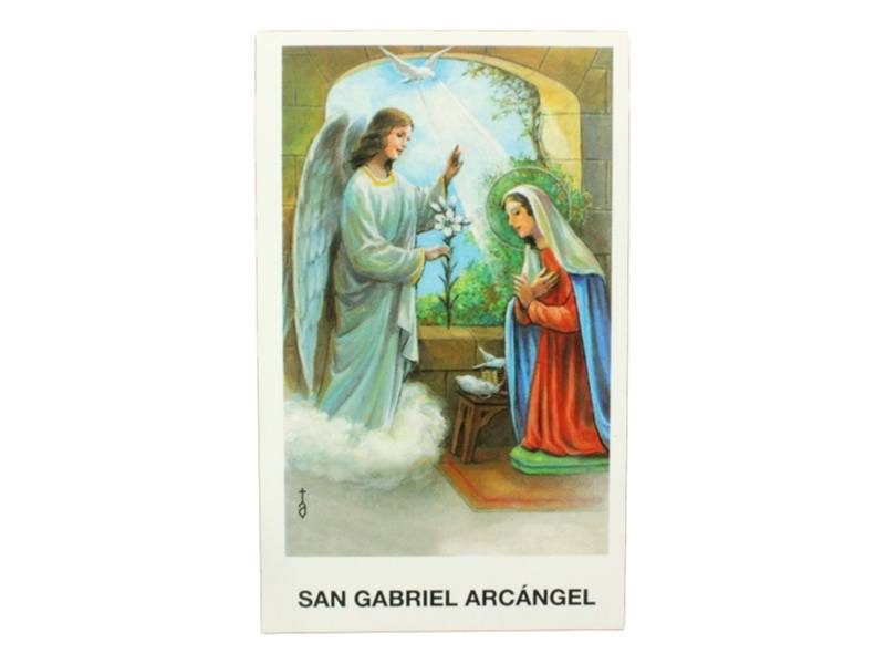Estampita San Gabriel Arcangel frente