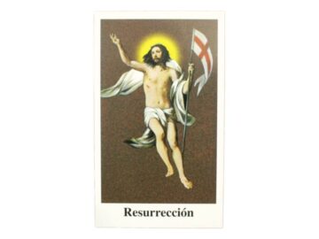 Estampita Resurreccion de Jesus frente