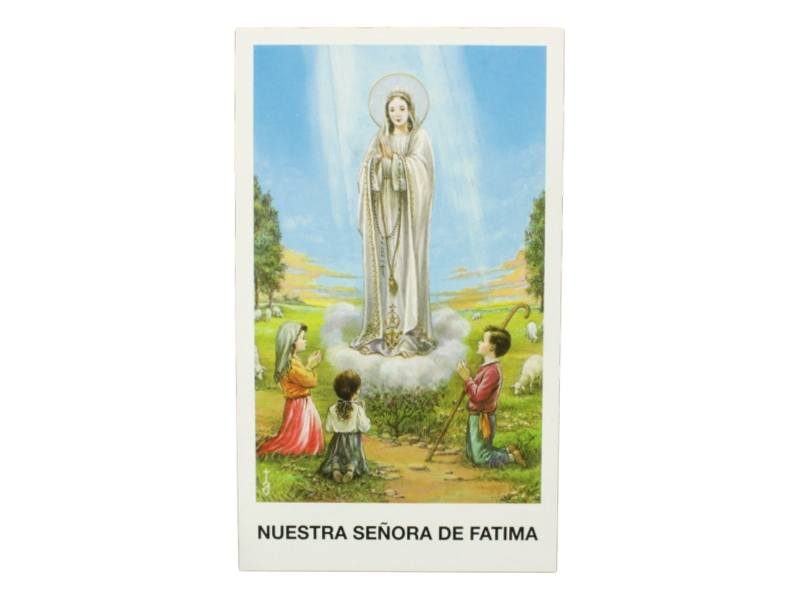 Estampita Virgen de Fatima frente