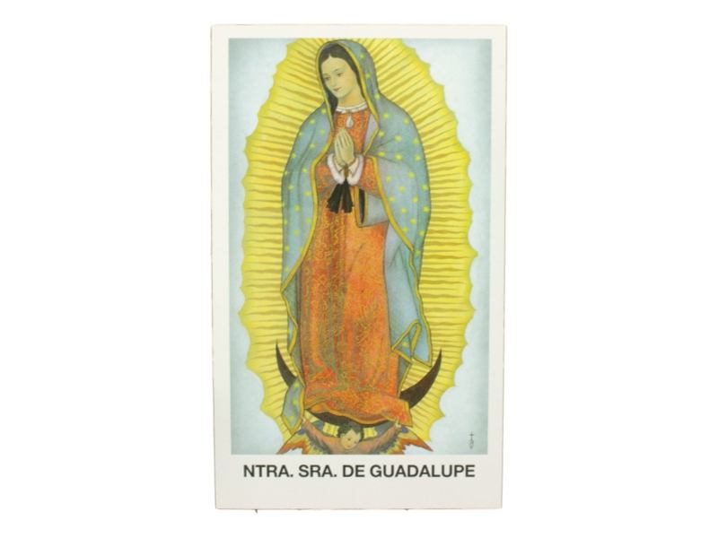 Estampita Virgen de Guadalupe frente