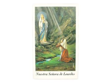 Estampita Virgen Nuestra Señora de Lourdes frente