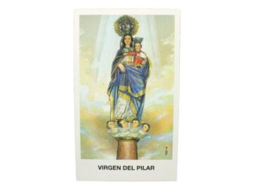 Estampita Virgen del Pilar frente
