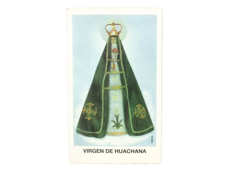 Estampita Virgen de Huachana frente