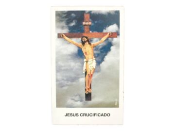 Estampita Jesus Crucificado frente