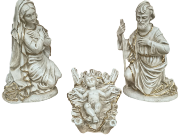 Estatua Pesebre - Yeso artistico - Sagrada Familia- 28cm