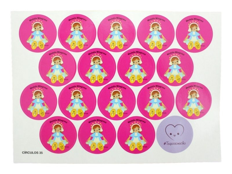 Plancha_18_stickers_Virgen_de_la_Medalla_Milagrosa