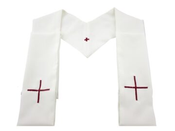 Estola_Sacerdotal_simple_con_cruz_color_Poliester_Blanco_-_abierta