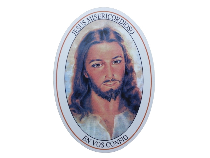 Adhesivos doble faz - Jesus Misericordioso rostro - 11cm