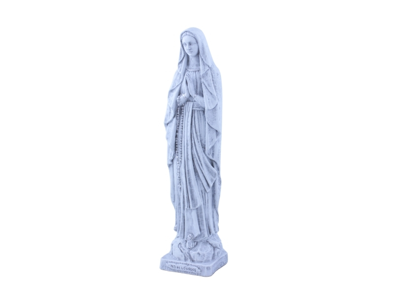 Estatua - Cemento exteriores - Lourdes - 43cm - costado