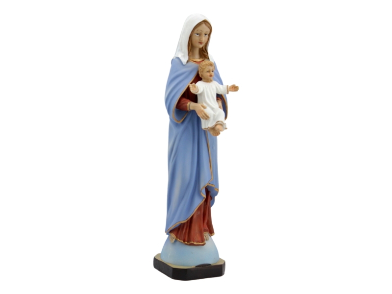 Estatua - Resina Italiana Virgen con Niño 30cm - izquierda