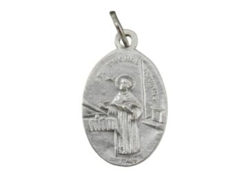 Medalla oval - Plateada - Santo Tomas de Aquino - 20mm