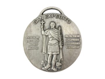 Medallon Fundicion San Expedito 6cm